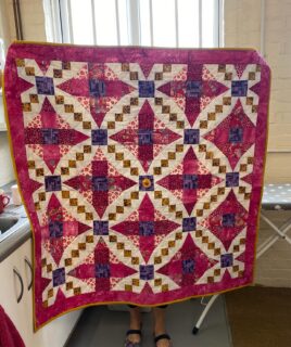 Some recent finishes from students on my Secret Curves quilt workshops. The pattern for these quilts gives the illusion of curves when in reality there is not a curved seam to be found. Quilts stitched by Jenny, Sandra and Vanessa. There are more to be finished.