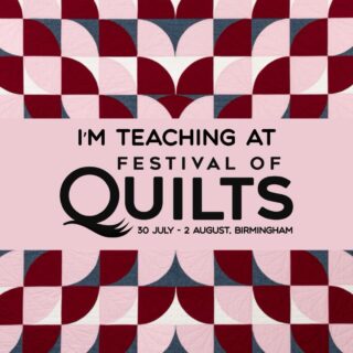 I’m teaching at The Festival of Quilts later in the year and bookings have opened for the workshops. If you would like to join me on a workshop please head to the Festival of Quilts website. It would be lovely to see you. 
#festivalofquilts #stitchworkshop #patchworks #patchworkshow