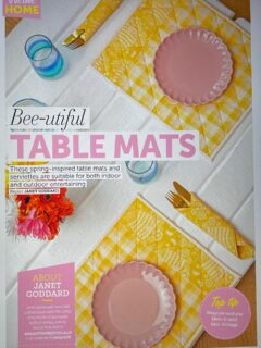 In this month’s @lovesewingmag they have featured the pattern for my bee-utifil table mats and serviettes. They are perfect for Spring time entertaining and are pretty quick to make. 
There are lots of great projects in the magazine so do take a look. 
#tablemats #tablematset