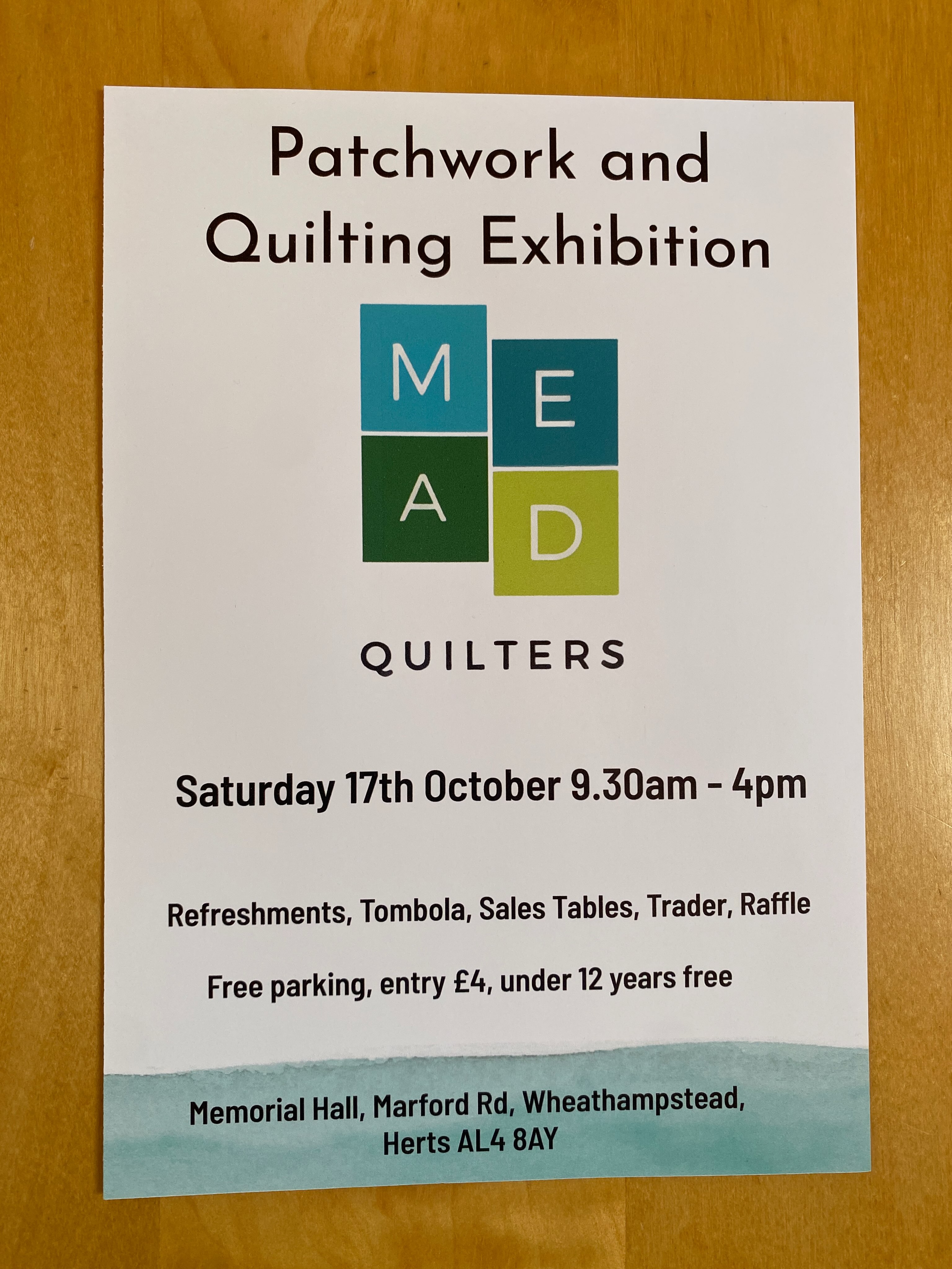 Come and enjoy a quilt exhibition on Saturday. This is my local group of which I am a member. Lots of great quilts, coffee, cake and lovely things to buy. @stitch_and_knit_brookmanspark will be trading.